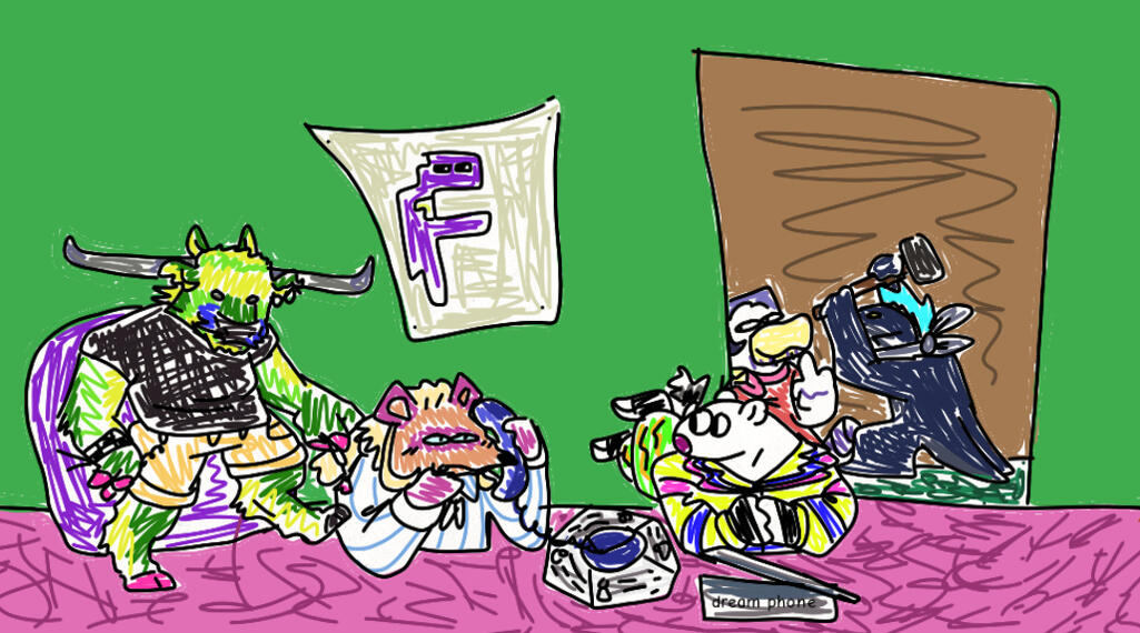 Rough quick scene (not my actual quality) not all my characters! 2024