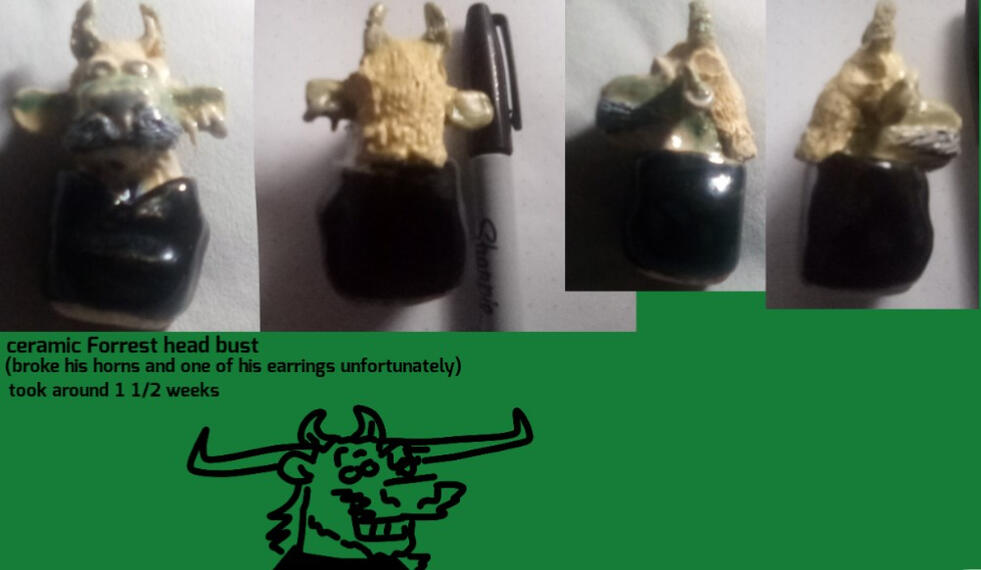 Ceramic Forrest head bust 2025