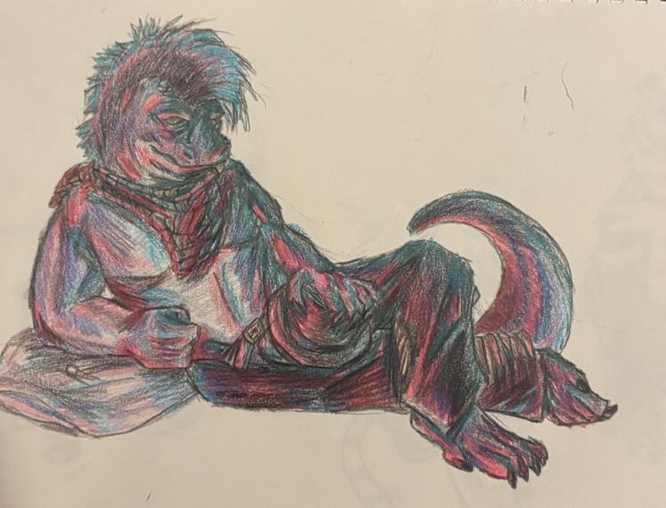 Colored pencil pinup 2025