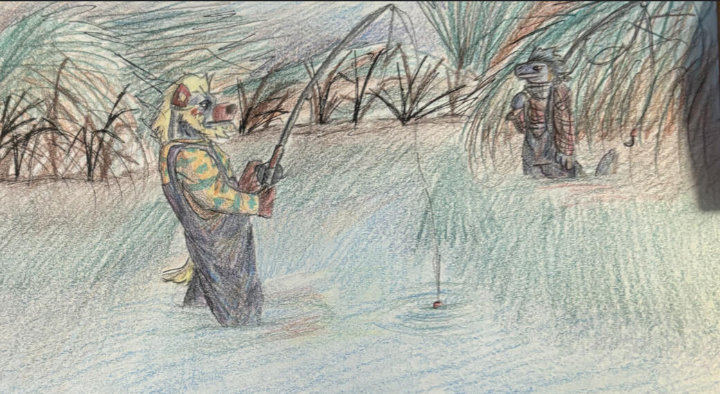 For a friend, 2024, colored pencils